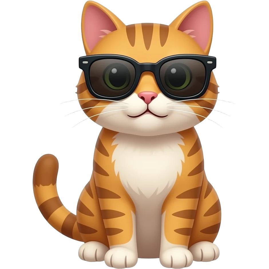 Cat wearing sunglasses emoji