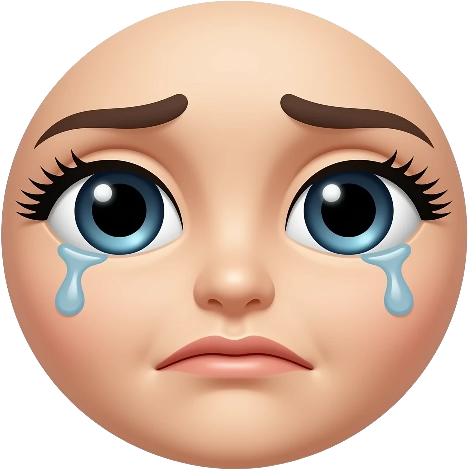 pleading face with big eyelashes emoji