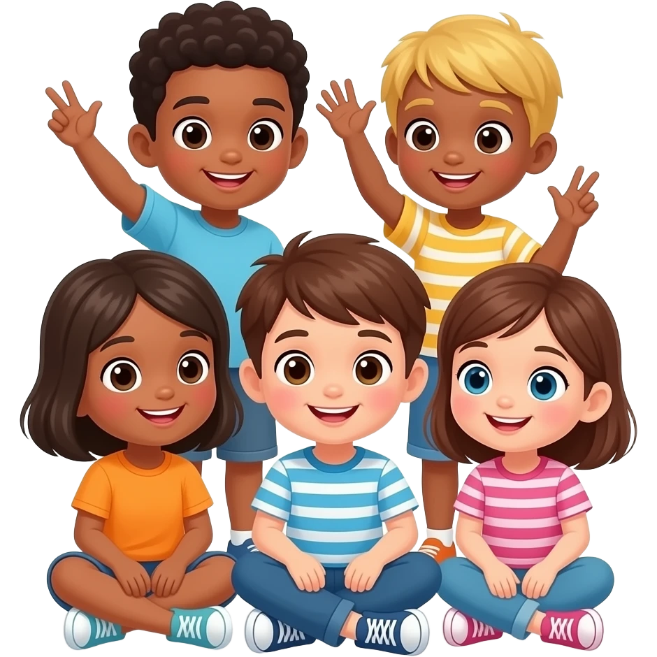 kids playing emoji