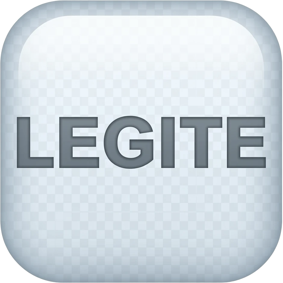 twitch emote text only, “LEGITE” in dramatic gamer font, fake serious energy, transparent background, meme aesthetic emoji