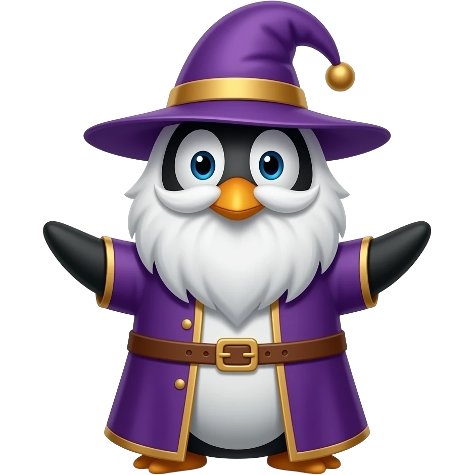 Penguin Wizard emoji