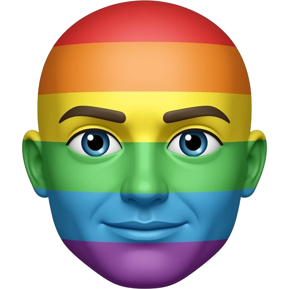 Rainbow face emoji