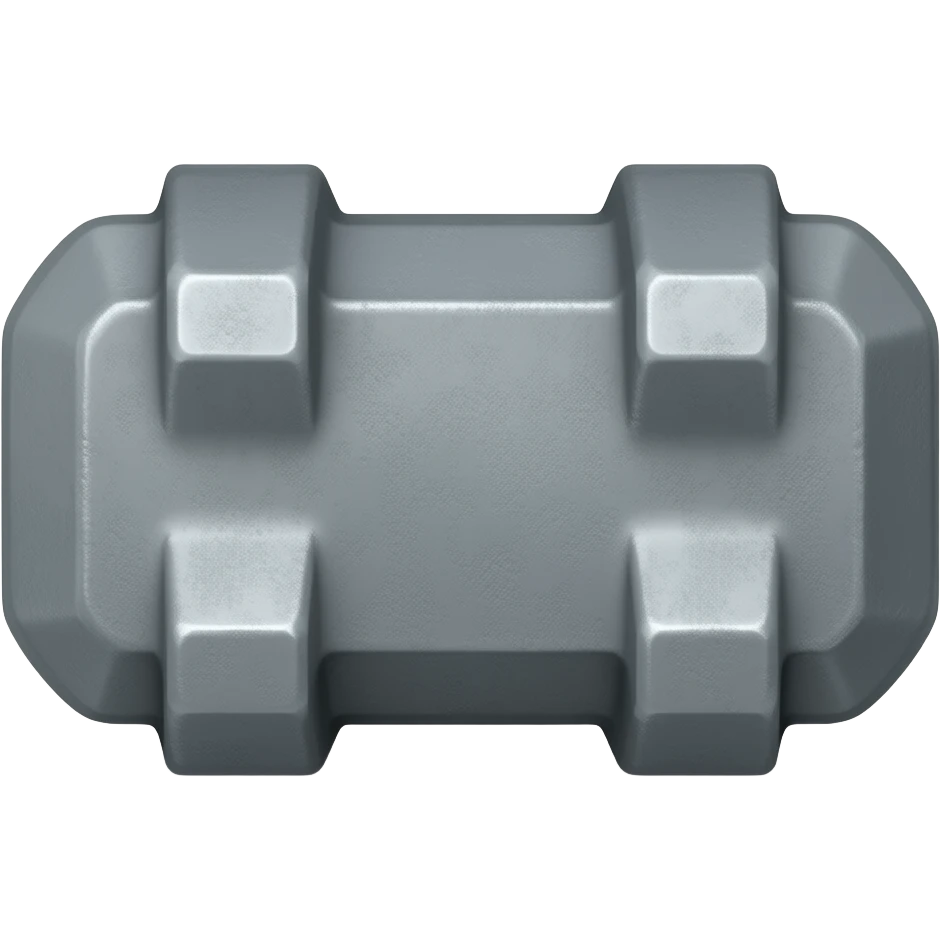 Iron Ingot rectangular shape emoji