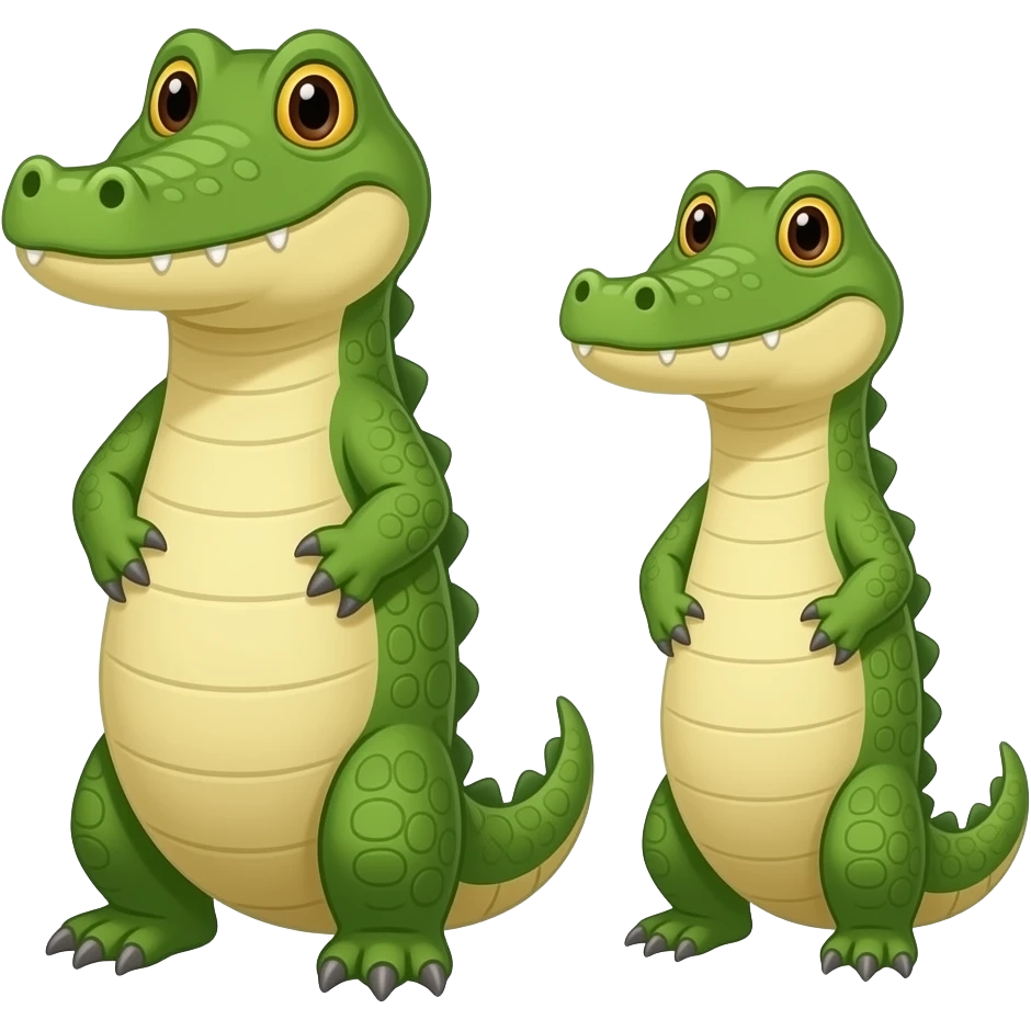 Crocodile and hachling emoji