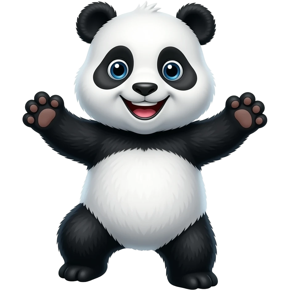 Happy dancing panda emoji
