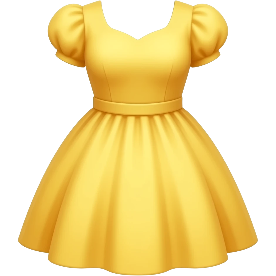 Vestido amarillo simple lindo emoji