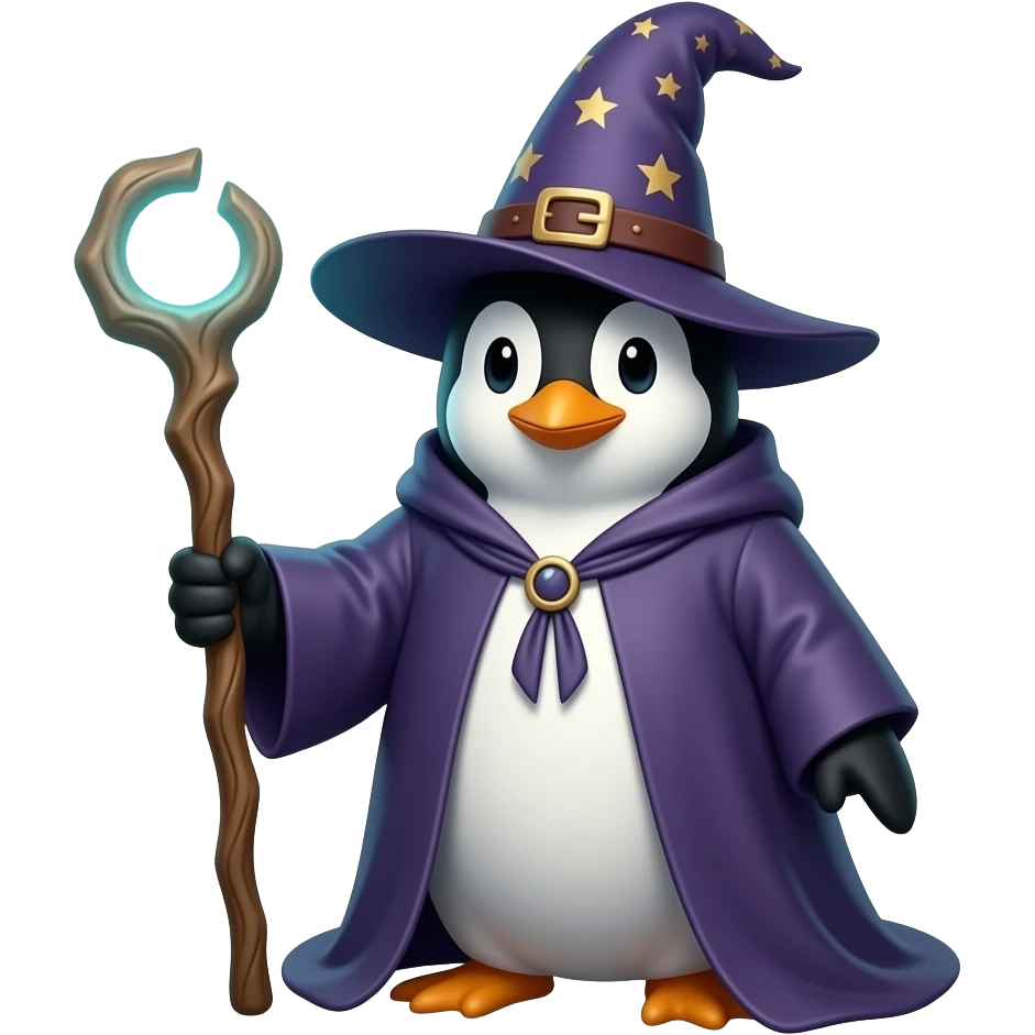 Penguin Wizard emoji