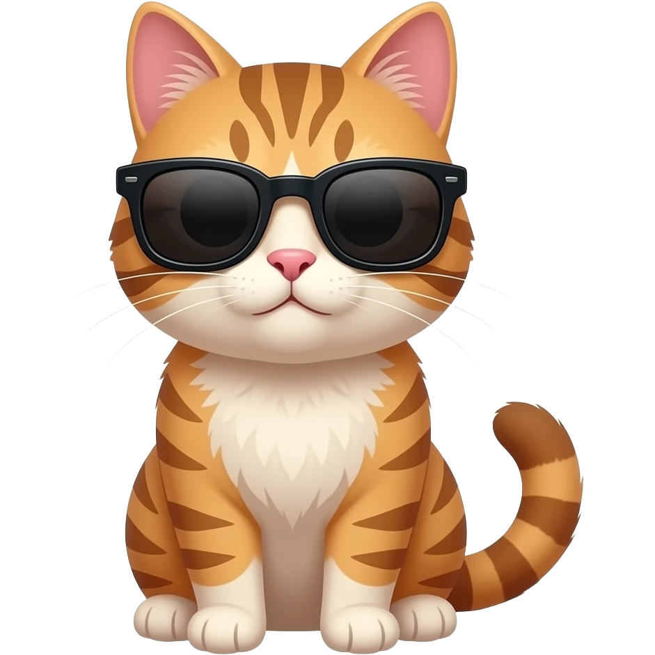 Cat wearing sunglasses emoji