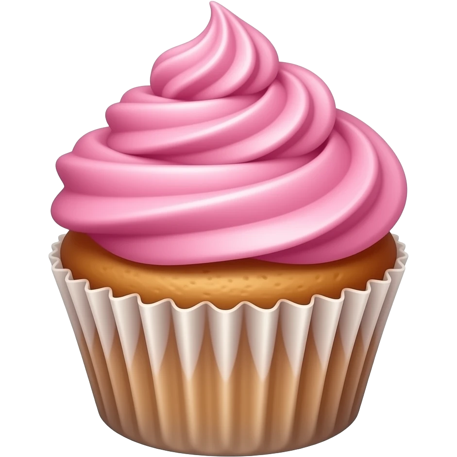 Cupcake with pink icing emoji