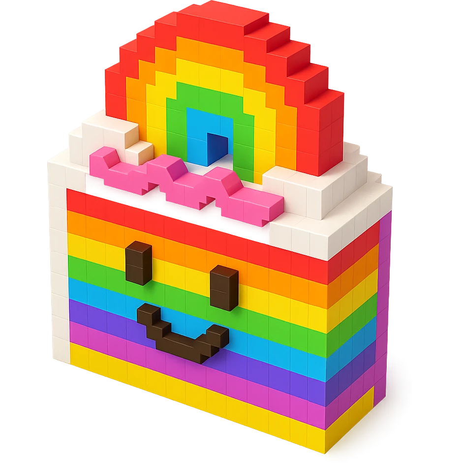 Rainbow cake emoji