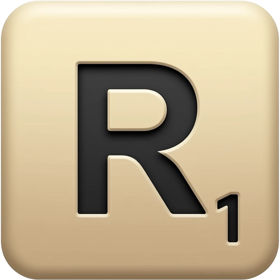 Scrabble letter r emoji