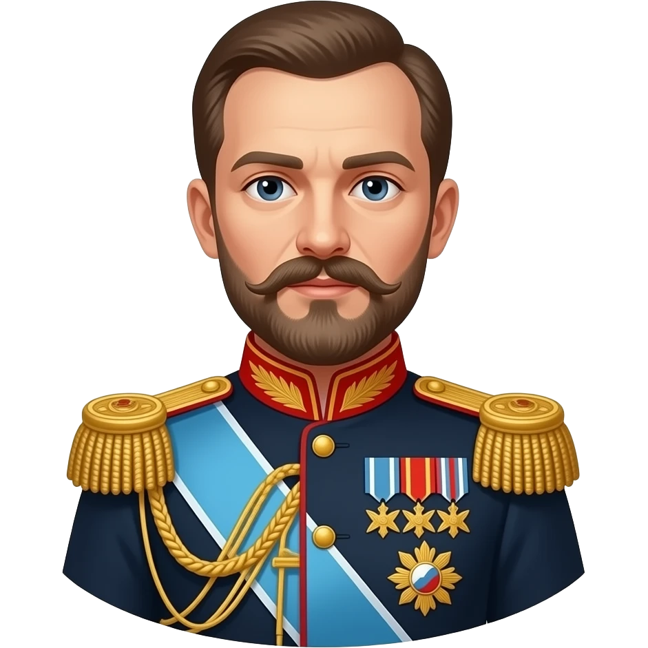 сделай эмодзи этого человека в императорской форме времён российской империи второй половины 19 века emoji