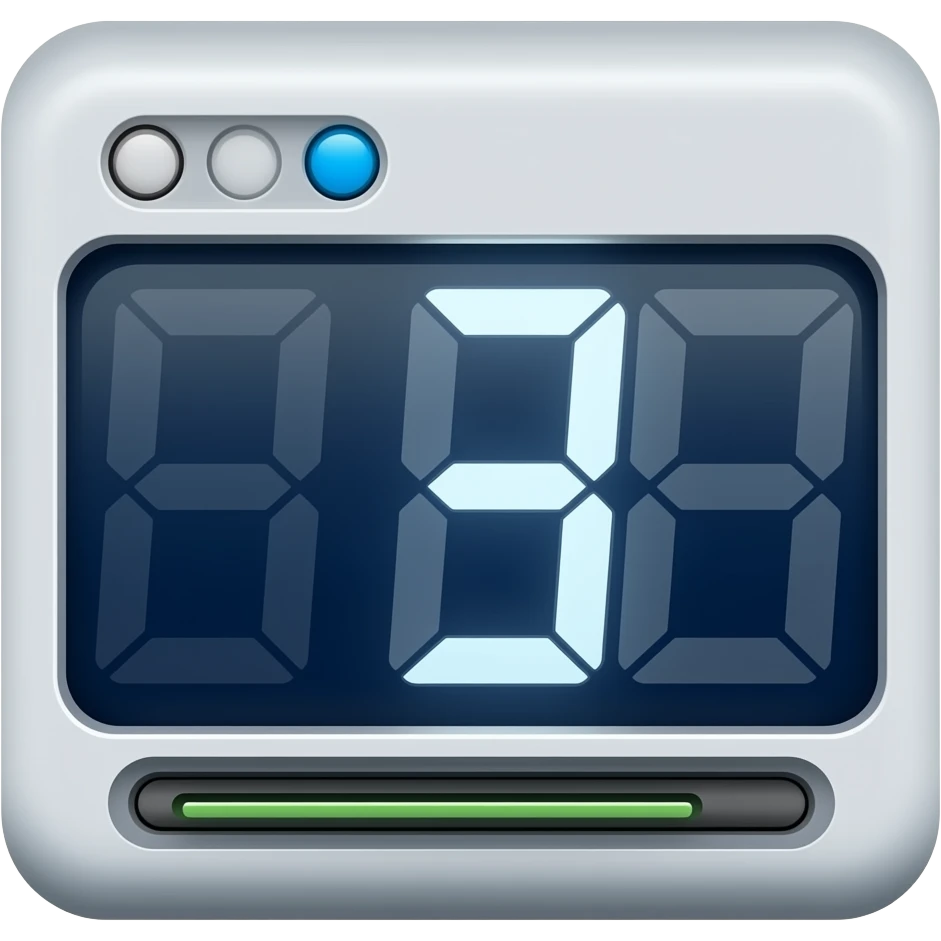timer 3 seconds dark blue emoji