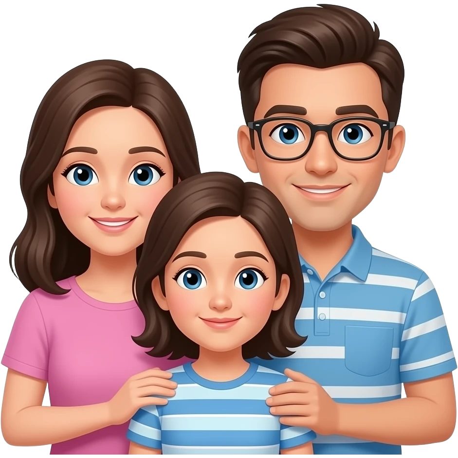 mis padres y mi hermano joven adulto emoji