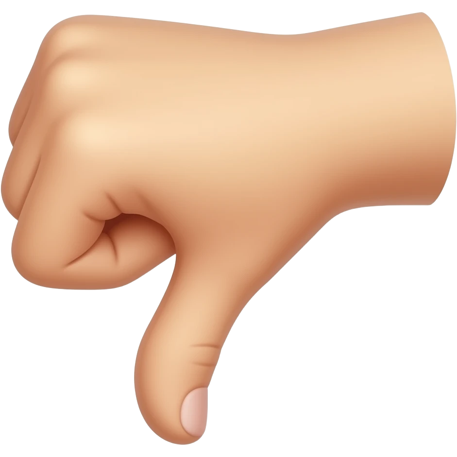 Hand, only put thumb finger down emoji