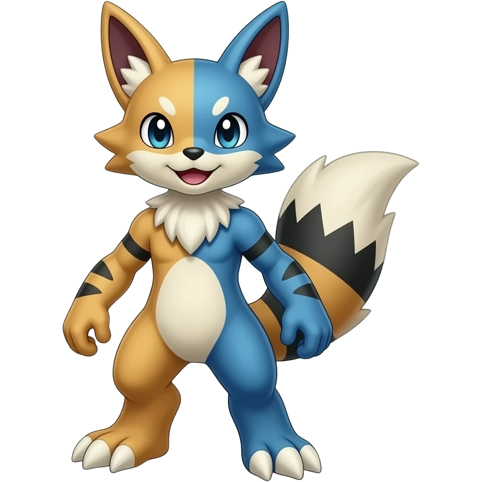 Meowstic-Minccino-Furret-Milotic-Exveemon-Digimon-hybrid emoji