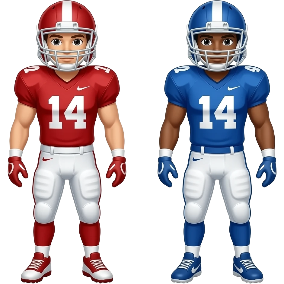 Red vs blue emoji