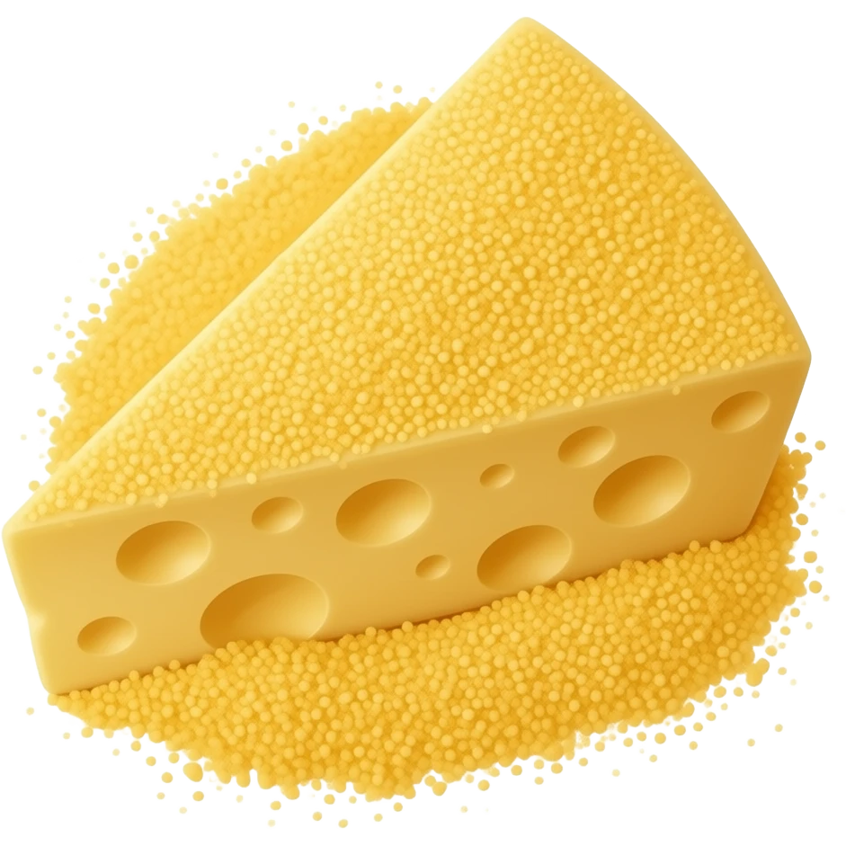 Yellow cheese powder emoji