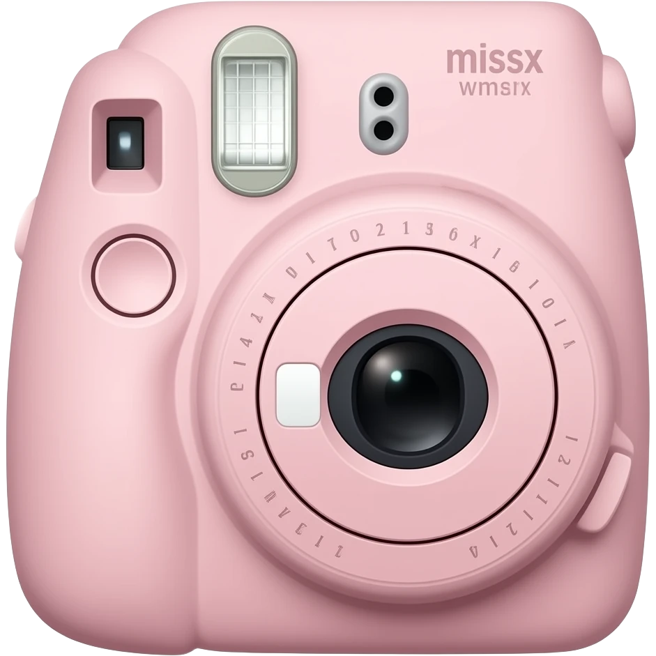 Нежно-розовый современный фотоаппарат instax emoji