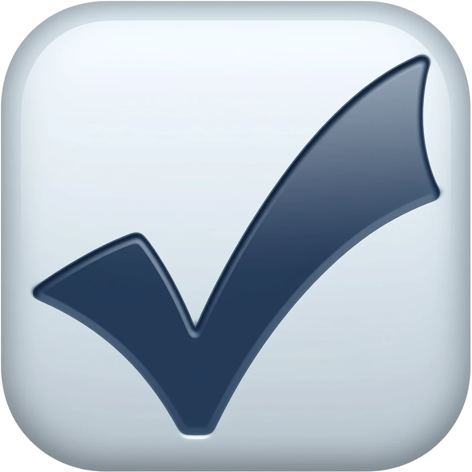 make a check mark using Deep Navy emoji