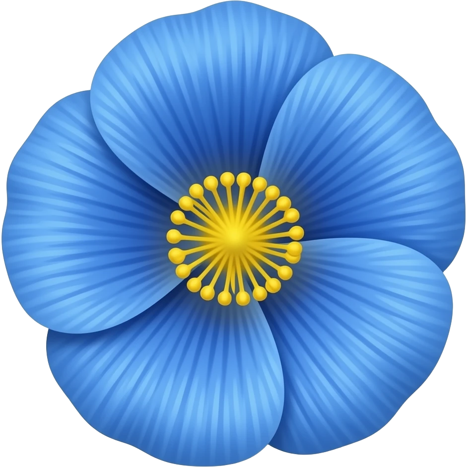 Bunga kamboja biru emoji
