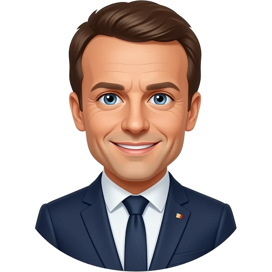 Emmanuel Macron with a dress emoji