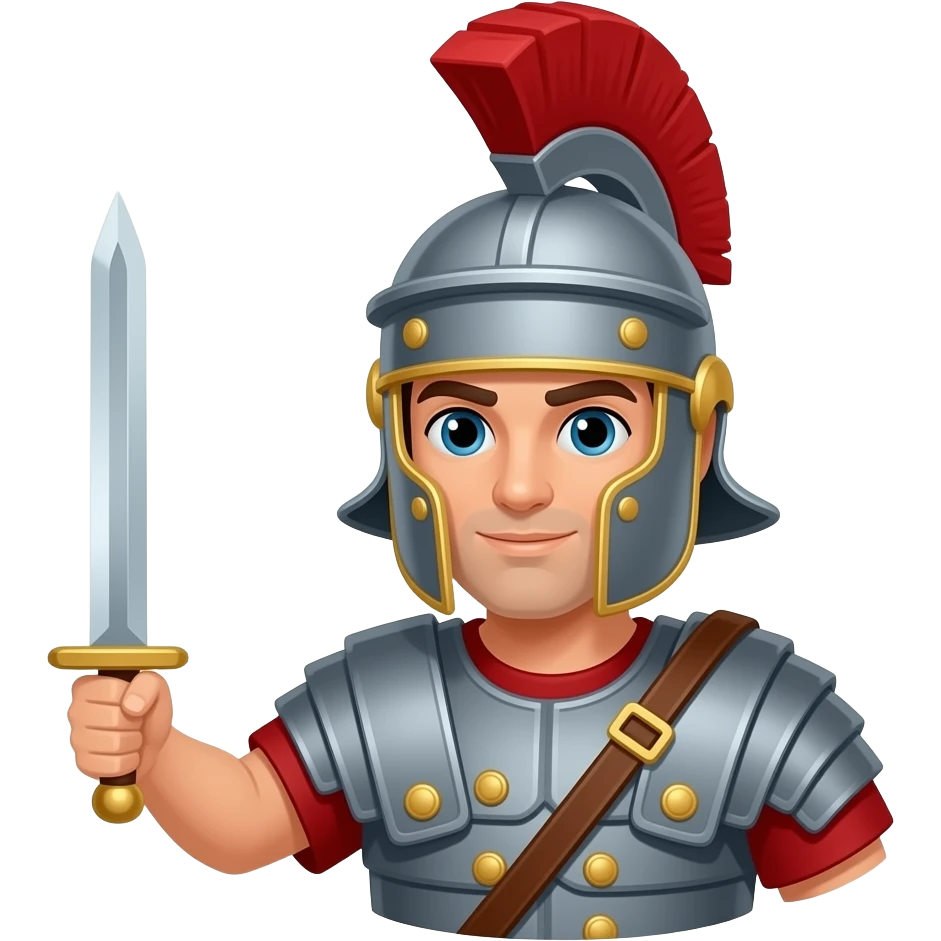 Roman soldier with sword emoji