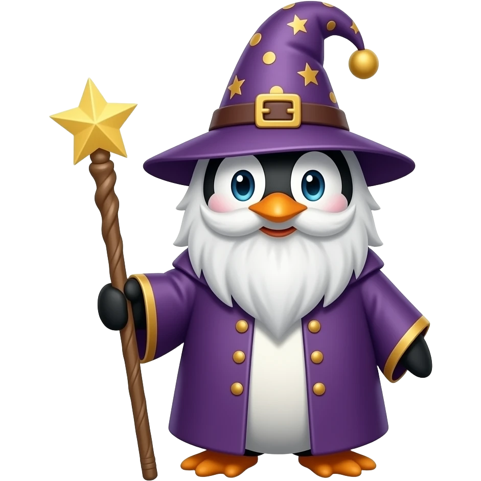 Penguin Wizard emoji