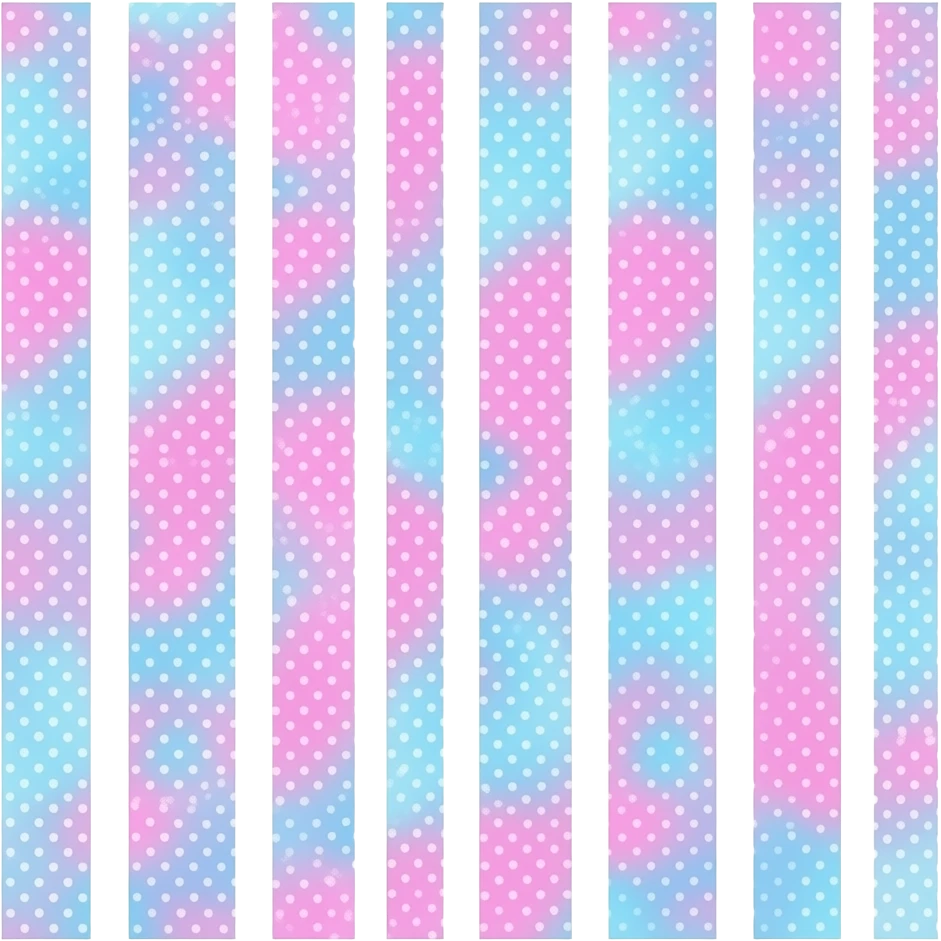 pink and blue tie-dye colored straight thin vertical lines with tiny white polka dots emoji