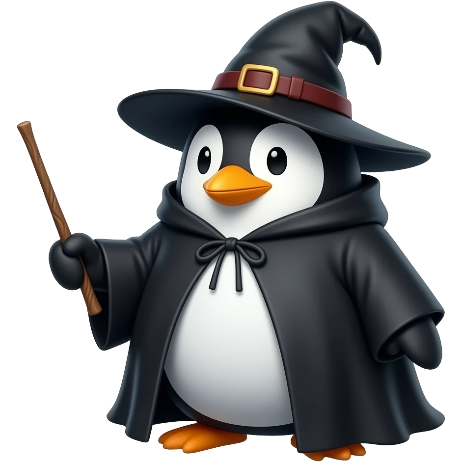 Penguin Wizard emoji