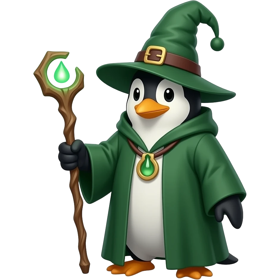 Penguin Wizard emoji
