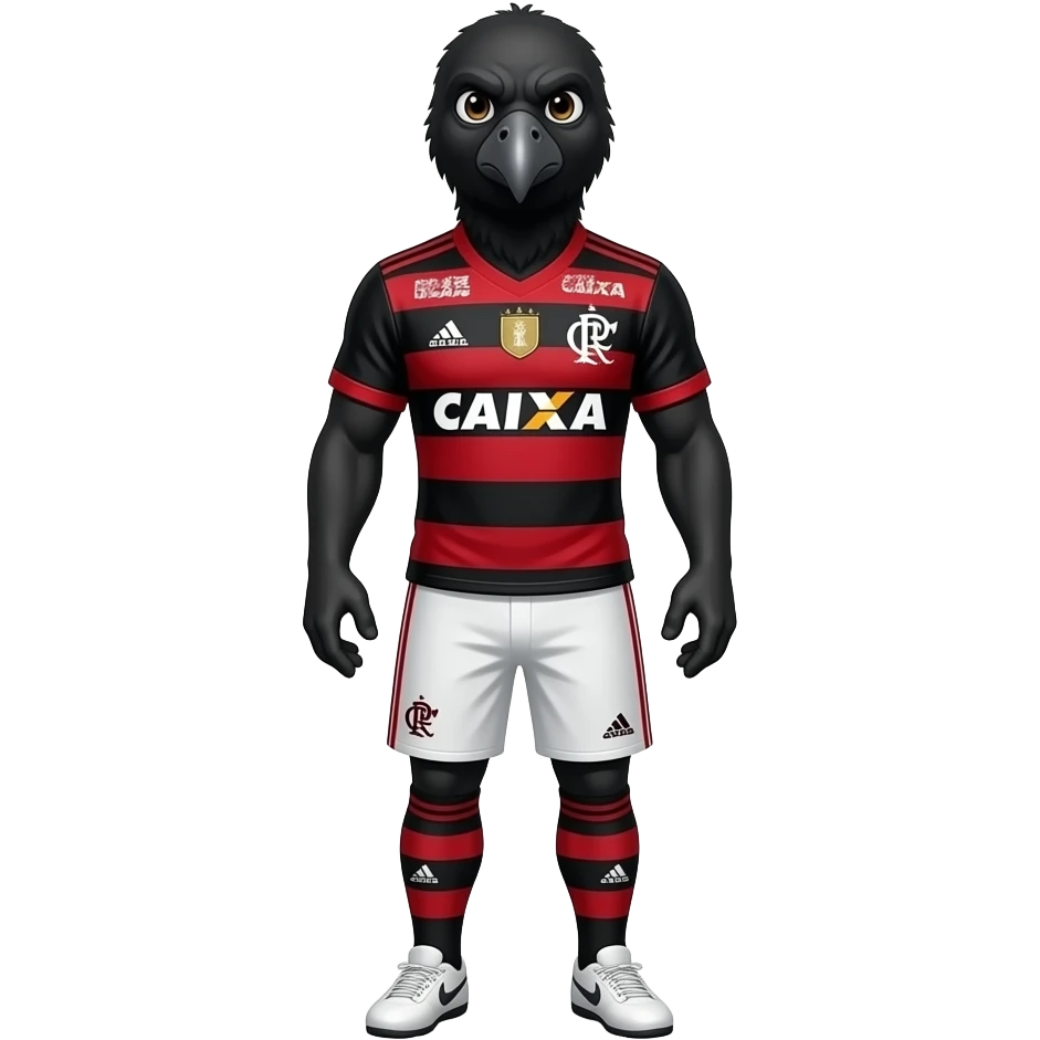 faça o urubu preto com a roupa do Flamengo emoji | AI Emoji Generator