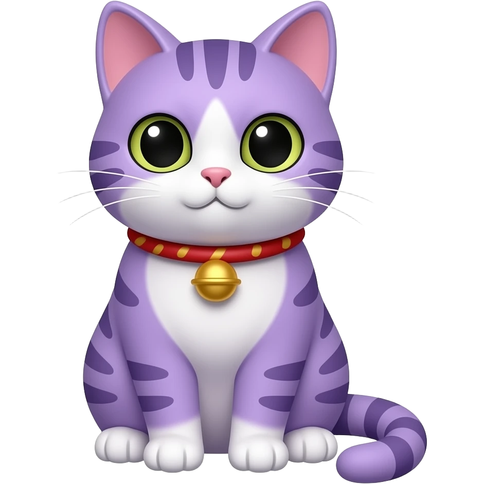 лавандовій котик японский удачи типо такой emoji