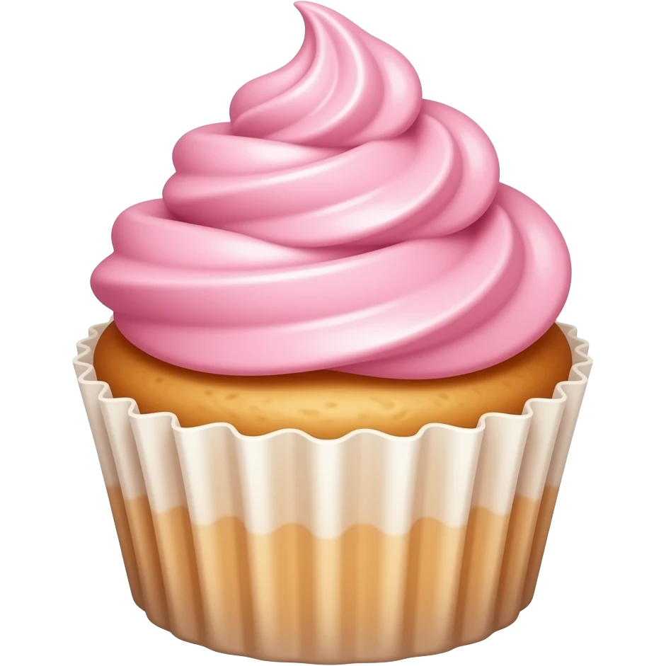 Cupcake with pink icing emoji