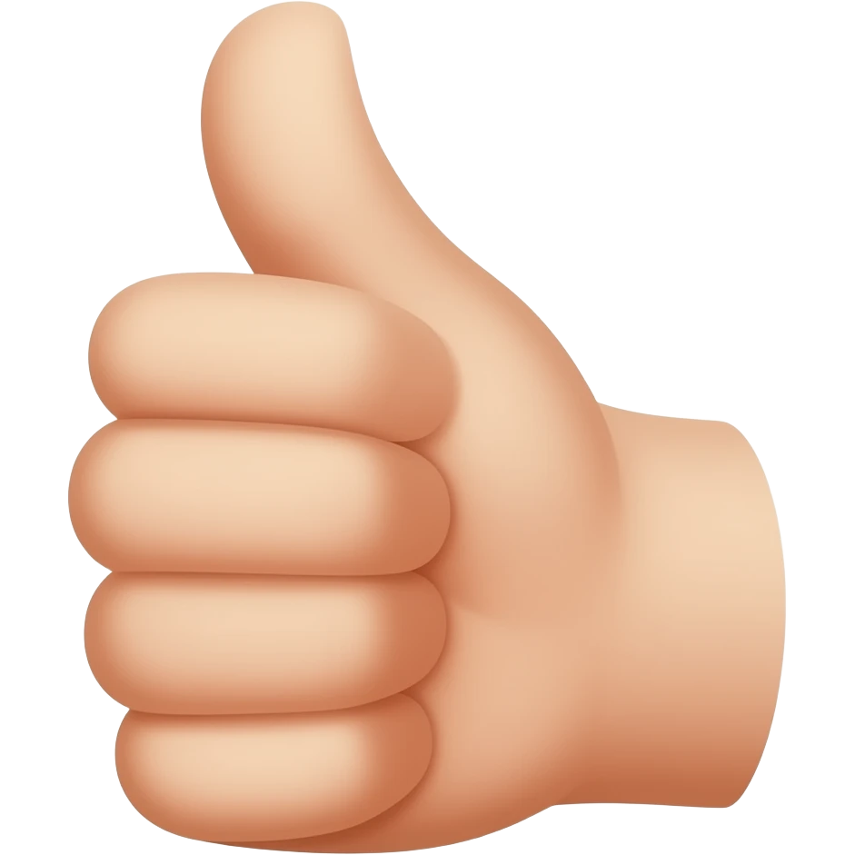 Thumb and pointer finger touching emoji