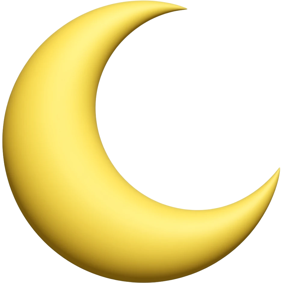 A  half moon yellow emoji