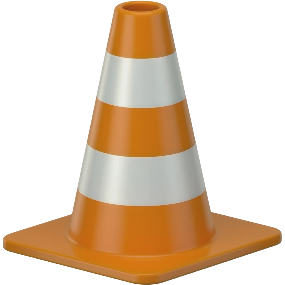ORANGE SOCCER CONE emoji