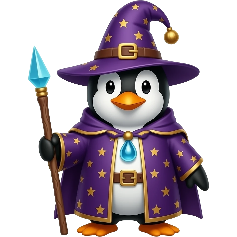 Penguin Wizard emoji