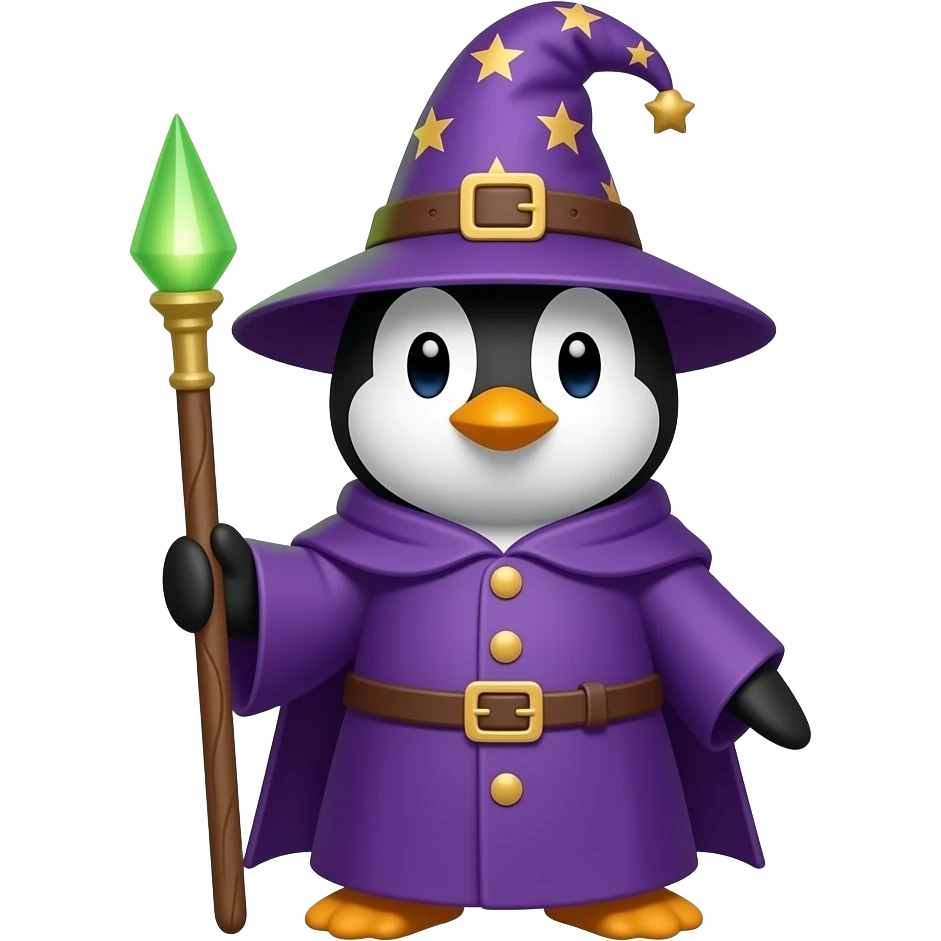 Penguin Wizard emoji