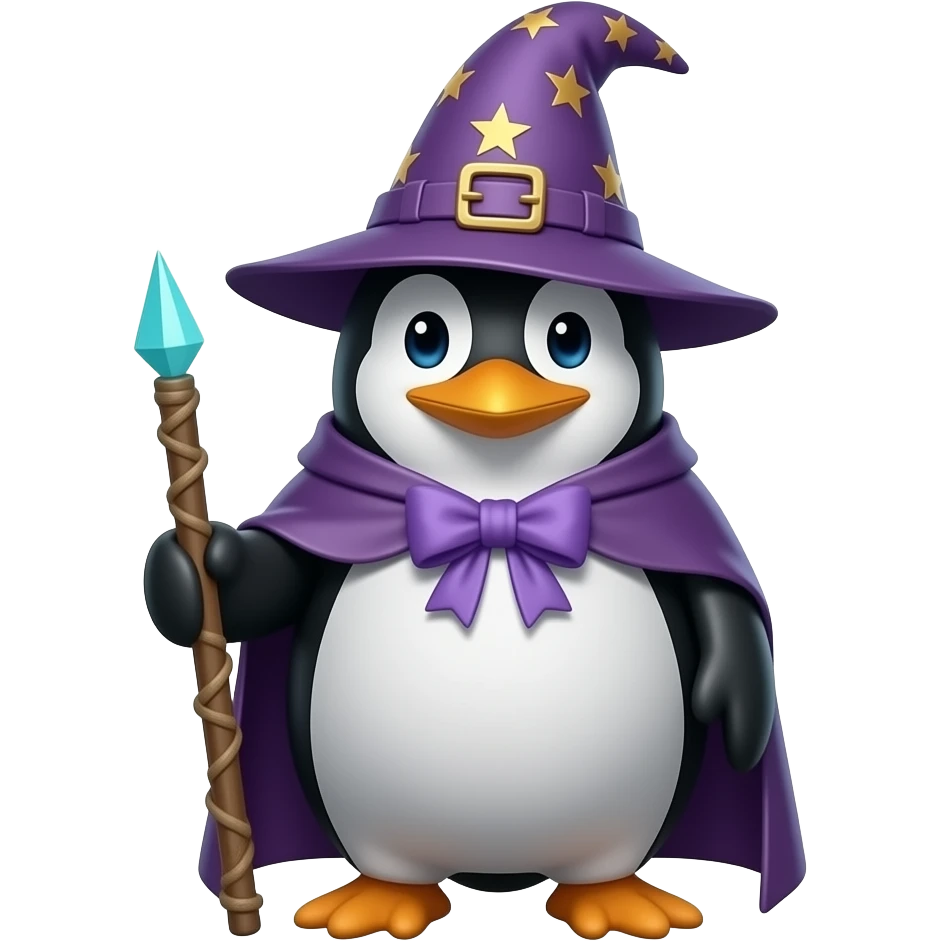 Penguin Wizard emoji