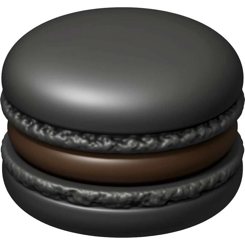 Black macaroon emoji