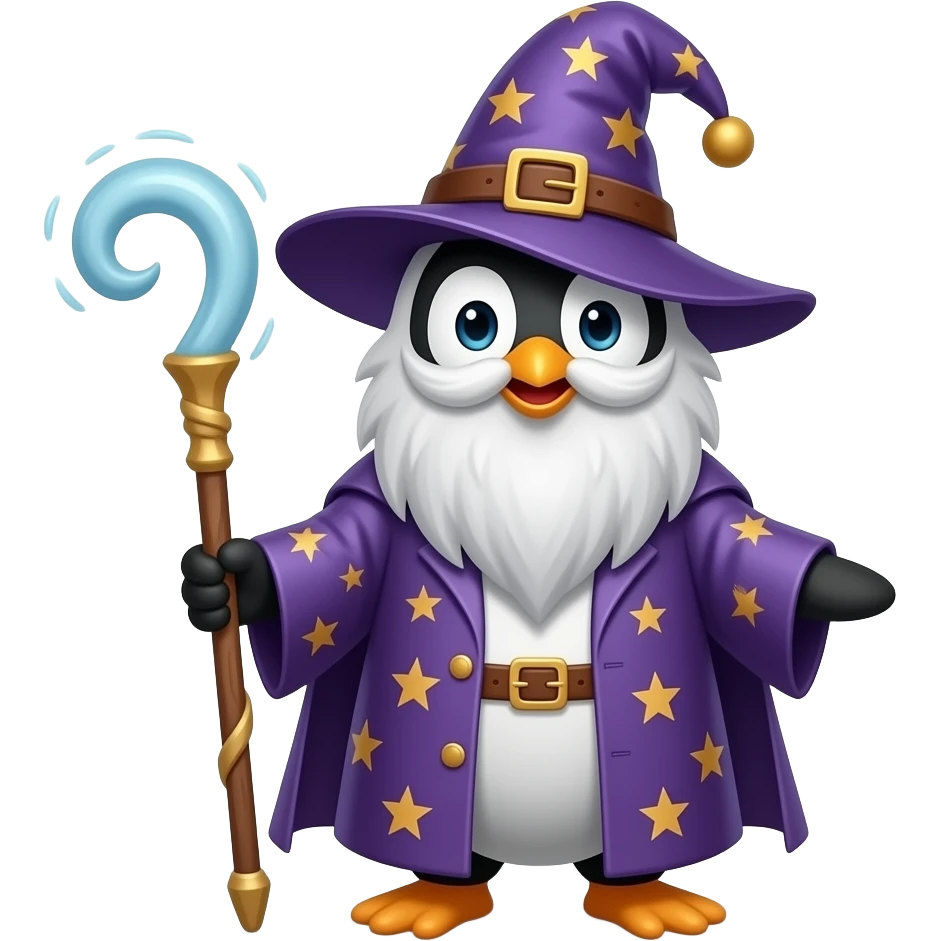 Penguin Wizard emoji
