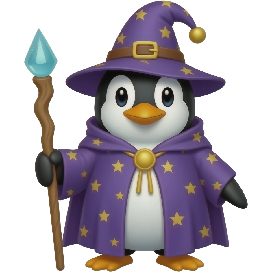 Penguin Wizard emoji
