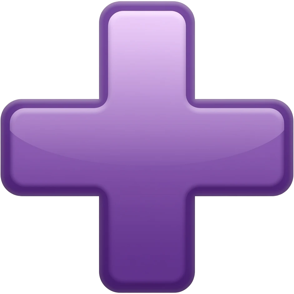 a purple plus emoji