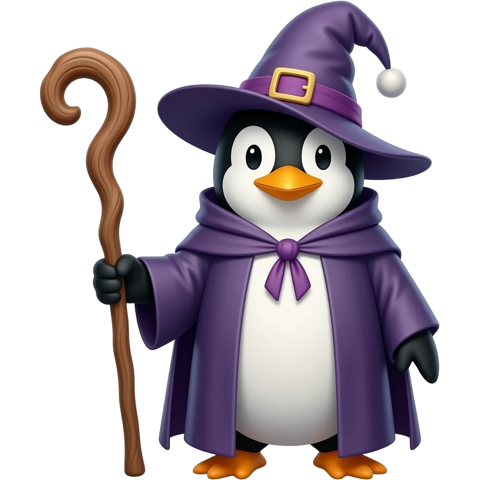 Penguin Wizard emoji