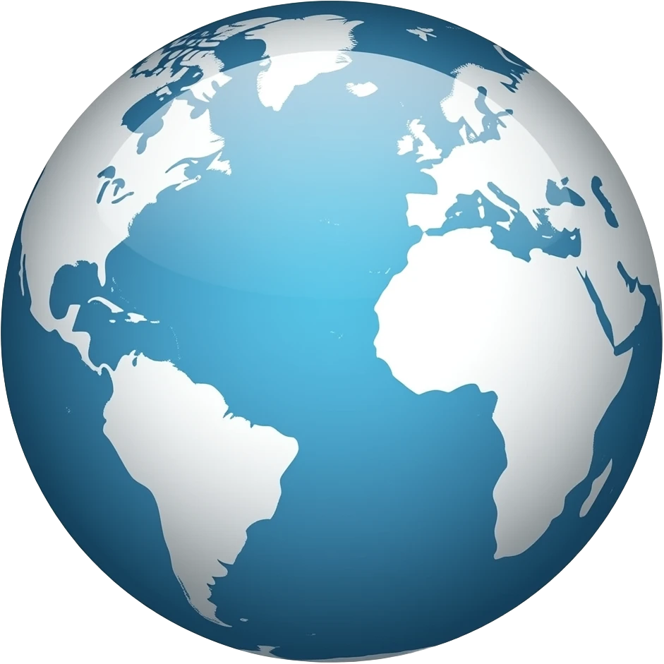 shiny globe emoji