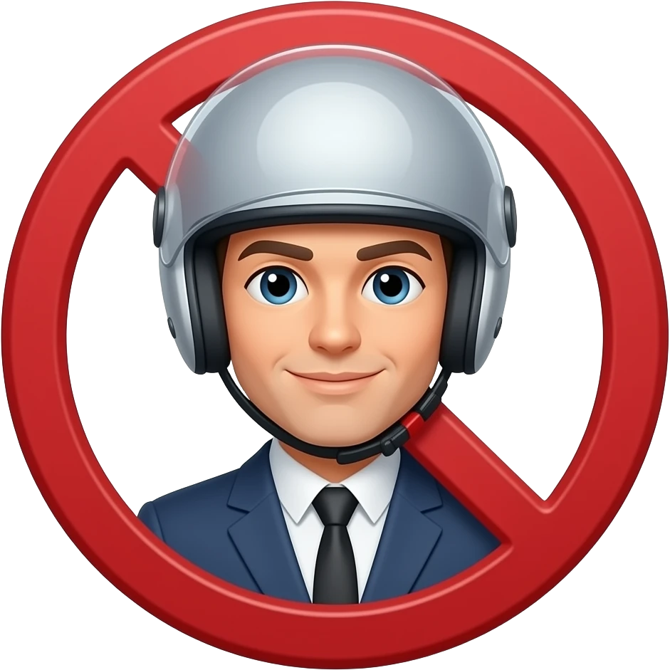 대리운전 알바생 헬맷없음 emoji