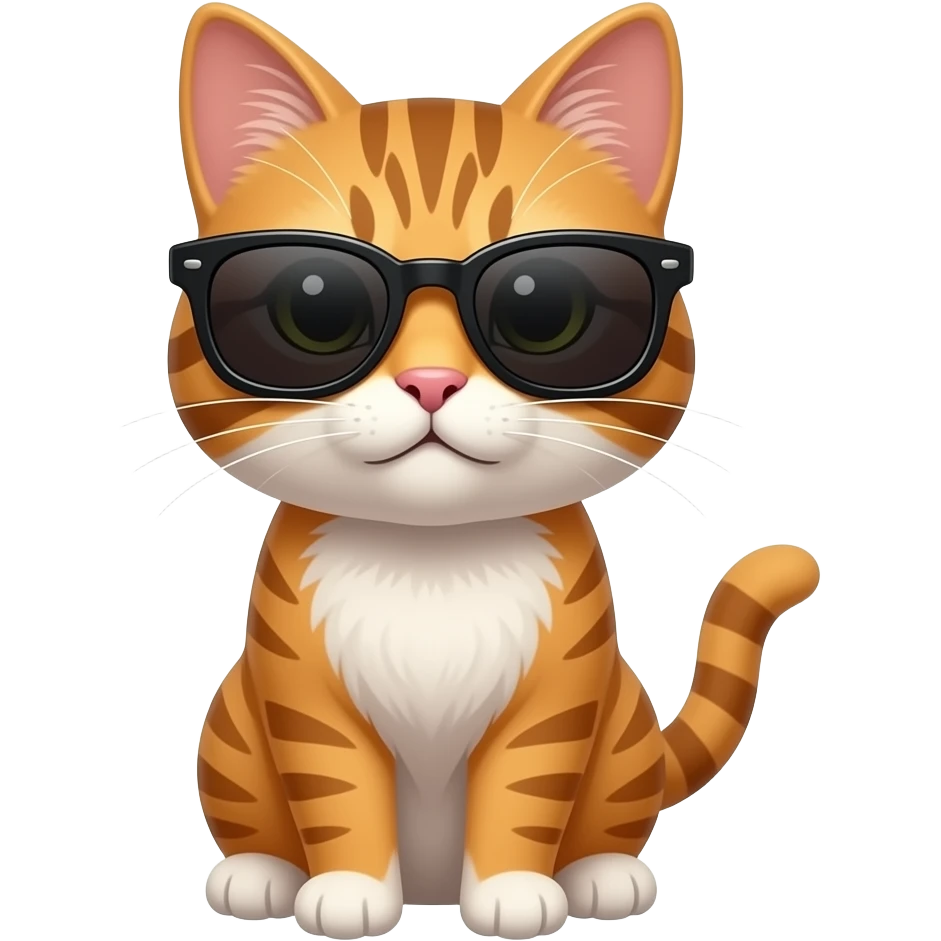 Cat wearing sunglasses emoji