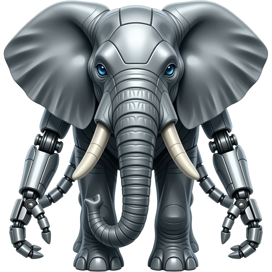Elephant mech with robot tentacles emoji