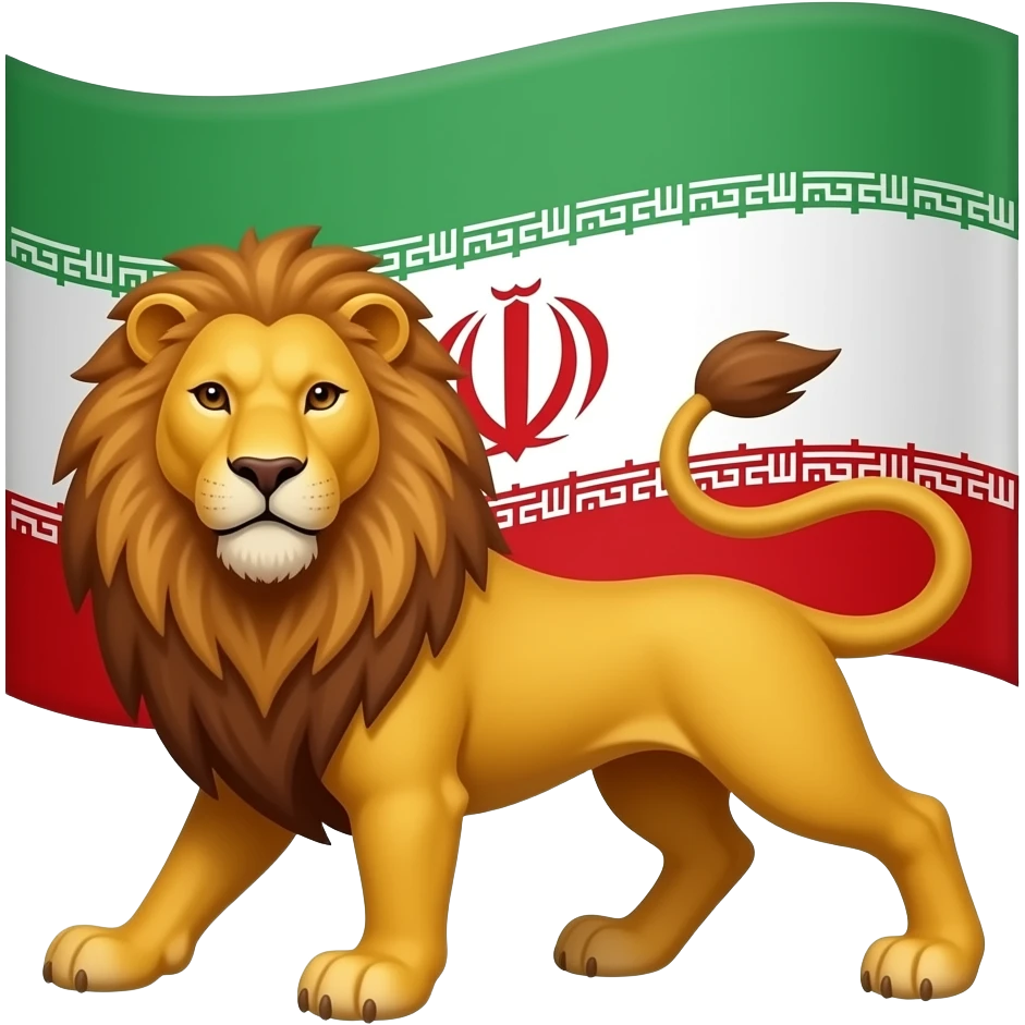 استیکر پرچم شیر و خورشید ایران رو بساز emoji